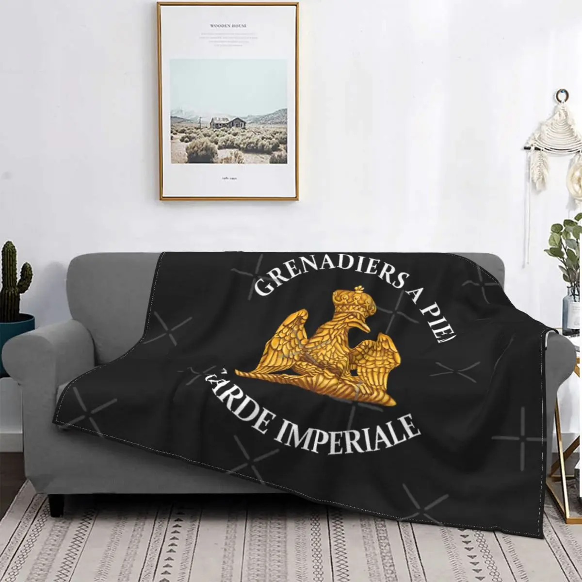

Garde Imperiale Eagle-manta a cuadros para cama, colcha con capucha, 220x240