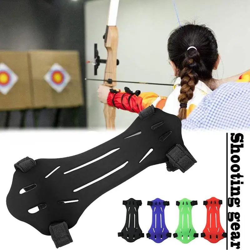 Silicone Archery Arm Guard Shooting Protector Gear Forearm Straps X9I0 