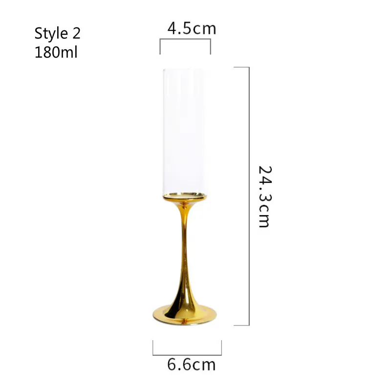 

180-400ml lead-free crystal glass, gold plated red wine, champagne party gift, Baijiu drink