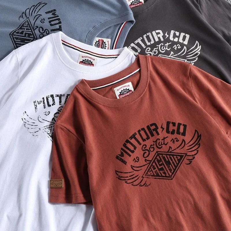 

2021 men's short sleeve pure cotton summer round neck y2k new base shirt T-shirt pure cotton couple top wear streetwear O-Neck
