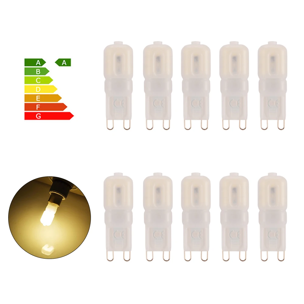 

Светодиодная лампочка G9 SMD2835 с регулируемой яркостью, сменный точесветильник светильник для люстры, 10 шт., 20 Вт, 30 Вт, 220-240 В переменного тока