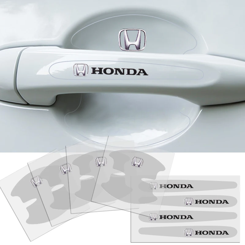

8Pcs Car Door Handle Sticker TPU Invisible Film For Honda CRV Odyssey Civic Accord Fit City Stream Vezel Pilot Insight Legend