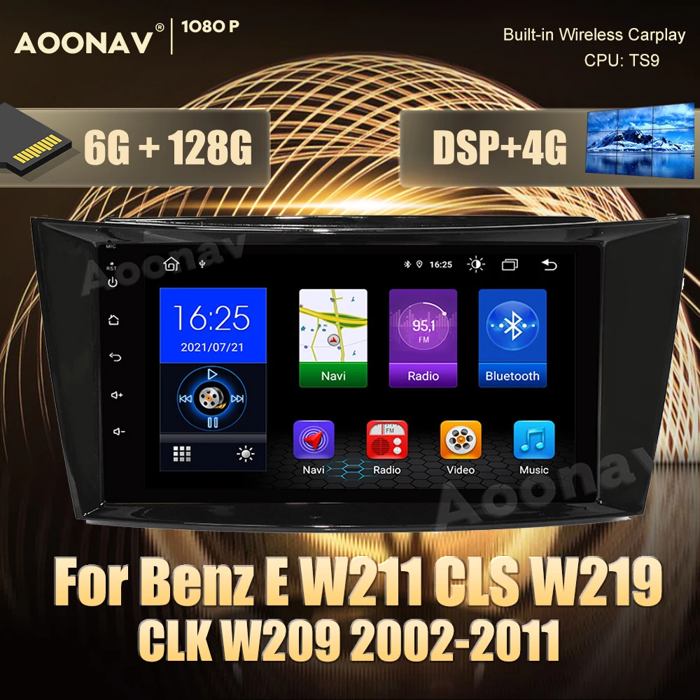 

Автомагнитола для Benz E W211 CLS W219 CLK W209 10,0-2002, 2 din, Android 2011