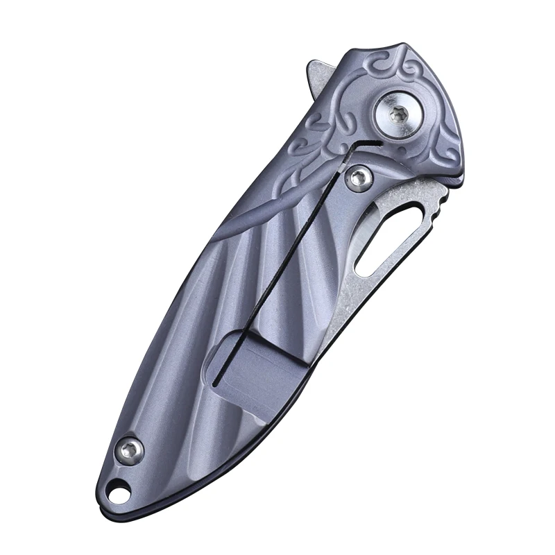 Карманный нож EDC TC4 с титановой ручкой складной Клинок лезвием D2