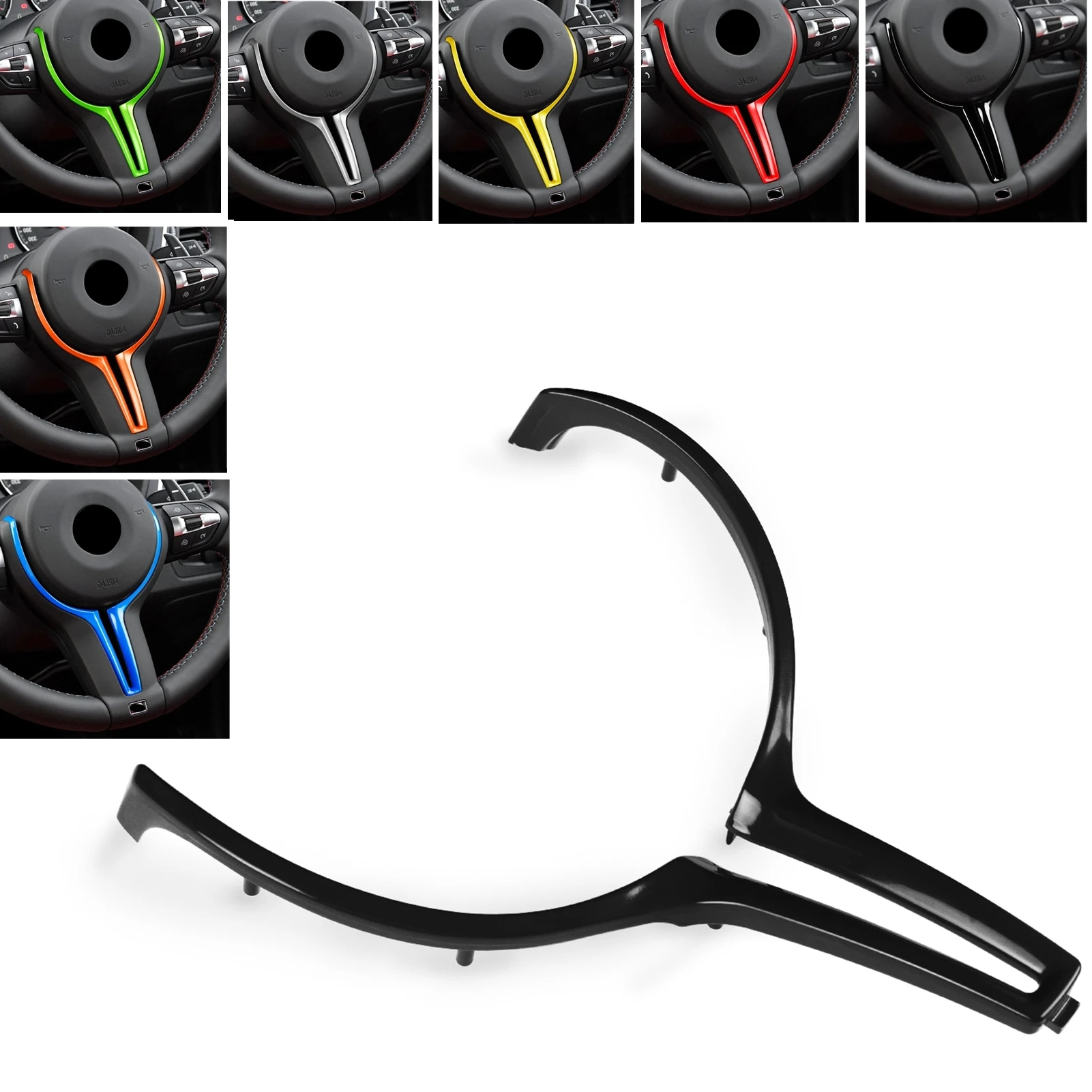 For BMW M Series F80 M3/82 F83 M4/F10 Steering Wheel Frame Cover Strip Replacement Trim Black Moulding Sticker | Автомобили и
