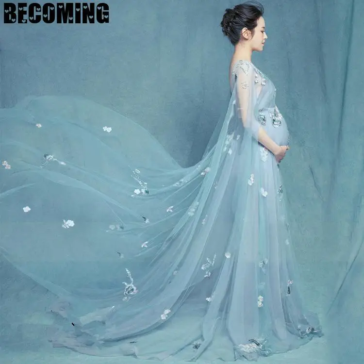 Кружевные платья для беременных с V образным вырезом фотосъемки платье Одежда