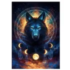 Ловец снов, волк, алмазная живопись сделай сам, волк, животное, алмазная вышивка, Ловец снов, волк, вышивка крестиком стразы, мозаичная живопись
