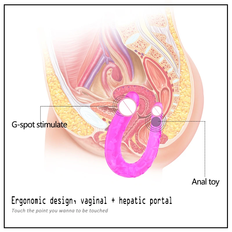 Реалистичный фаллоимитатор стимулятор клитора точки G двойная головка U-типа