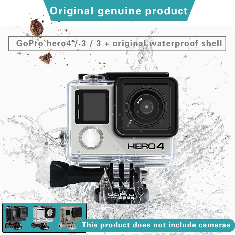 GoPro hero3 / 3 + 4 accessories camouflage Sports Camera protection frame 60m deep diving shading original waterproof shell | Электроника