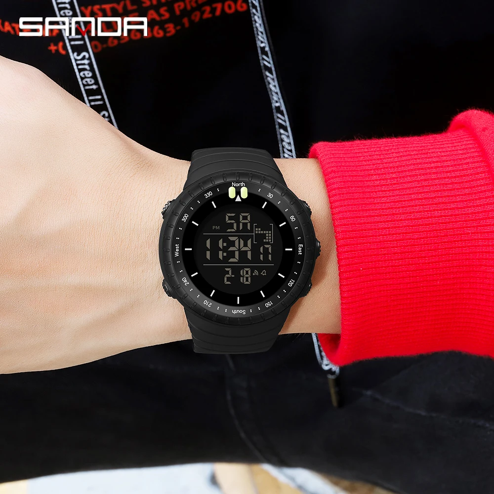 SYNOKE Outdoor Sport Digital Watch Men Sports Watches For men Running Stopwatch Military LED Electronic Clock Wrist Watches Men images - 6