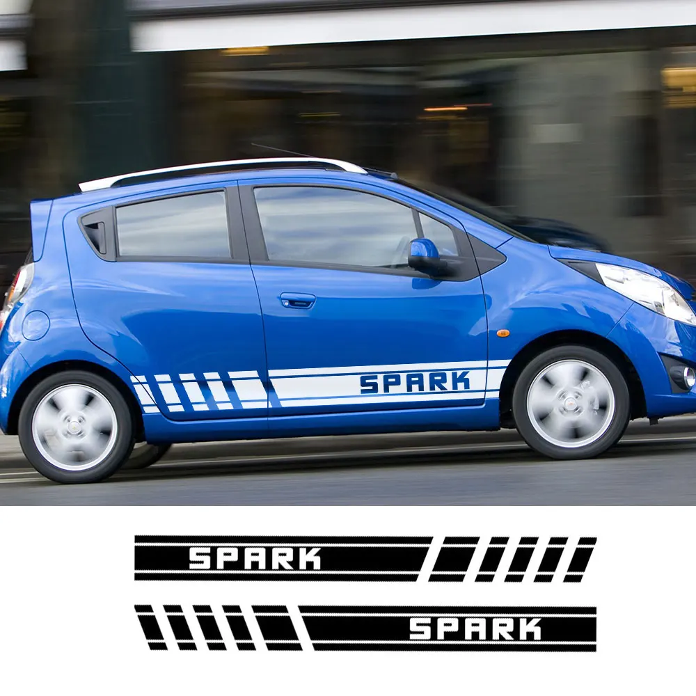 Наклейки с боковыми полосками наклейки для Chevrolet Spark автомобильные спортивный