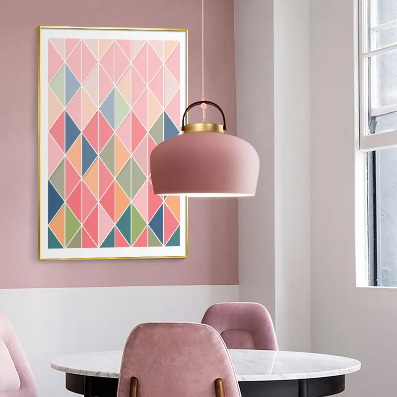 Современное Ботаническое дерево в скандинавском стиле розовые цветы