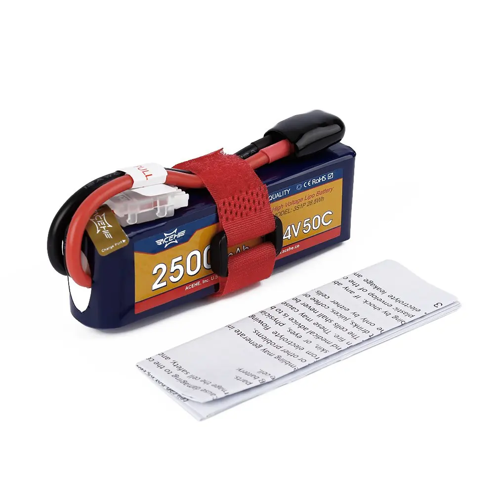 1 шт. ACEHE 11,4 V 2500mAh 50C 3S1P 28,5 WH с XT60 вилкой высокого напряжения Lipo батарея