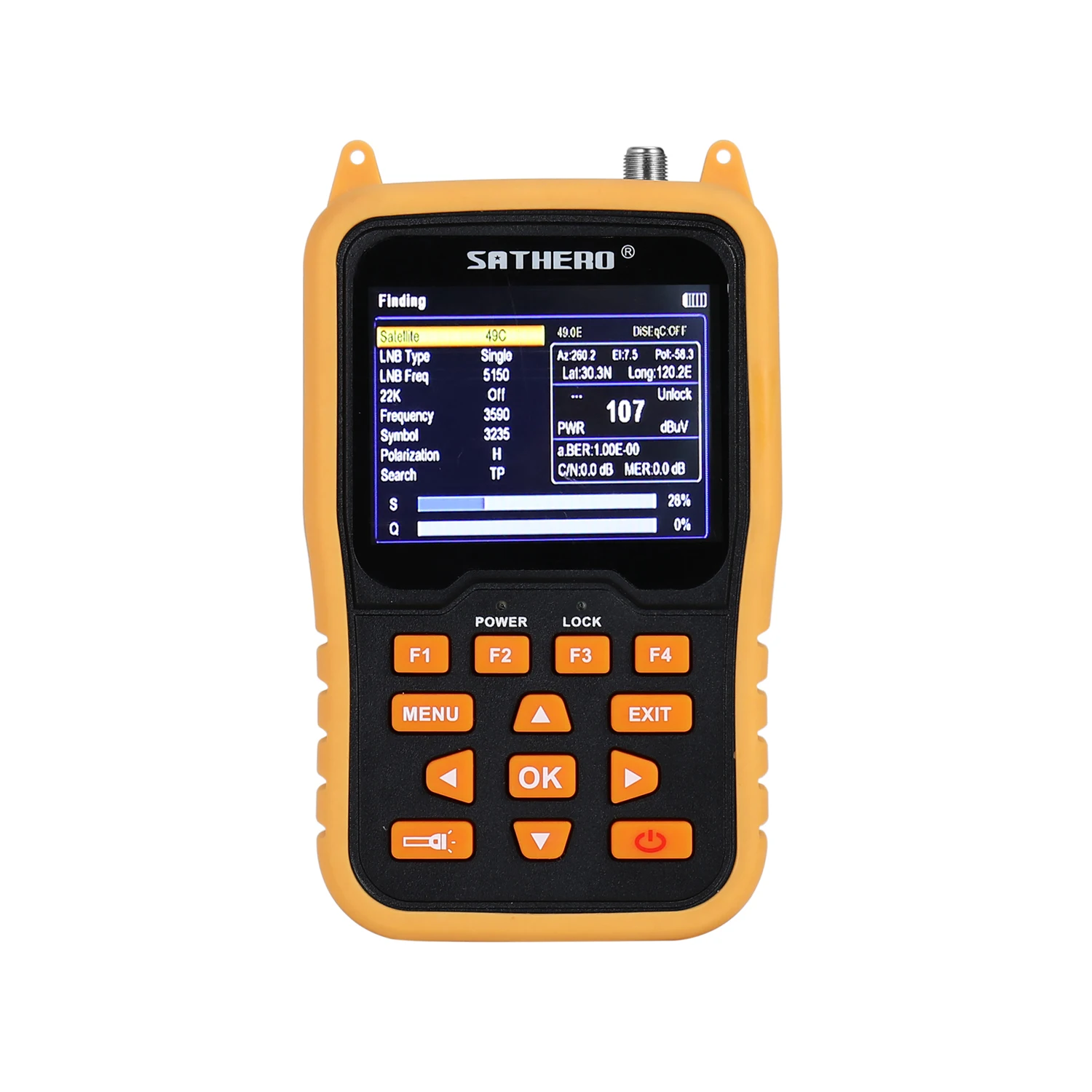 SATHERO SH-400HD 3,5 дюймовый ЖК-экран Портативный DVB-S2 цифровой спутниковый искатель сигнала Поддержка 8PSK 16APSK цифровой измеритель