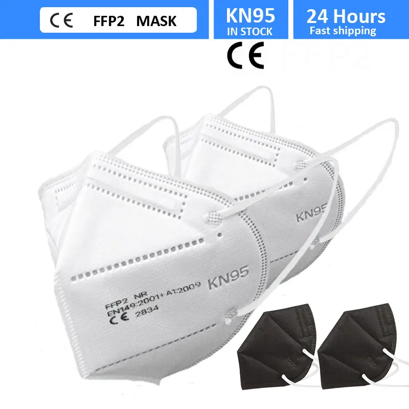 5 Layers FFP3 KN95 Mask 2 Color Protection Safety Respirator Protective Anti Dust Pollution FFP2 24 hour Shipping | Безопасность и
