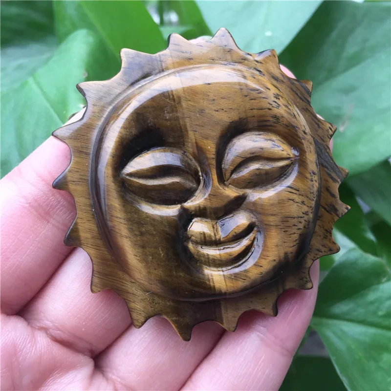 Натуральный желтый тигровый глаз кварцевый кристалл Солнечный цветок