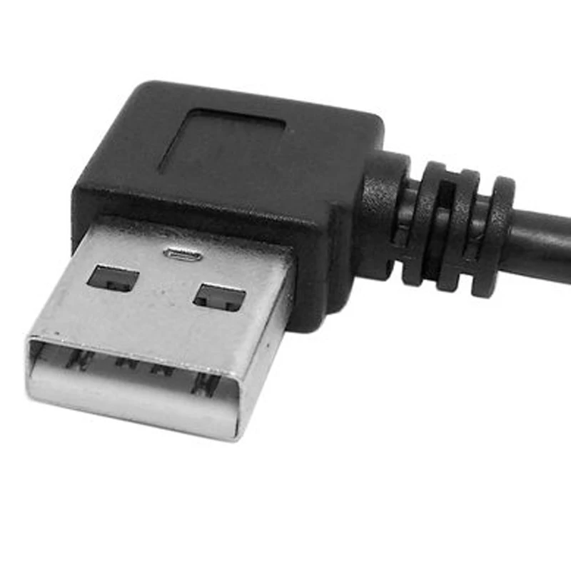 Оптовая продажа локоть 90 градусов черный USB A кабель для передачи данных 2 0