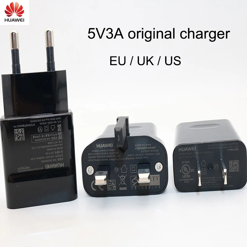 Оригинальное быстрое зарядное устройство huawei EU US UK 5V3A адаптер быстрой зарядки