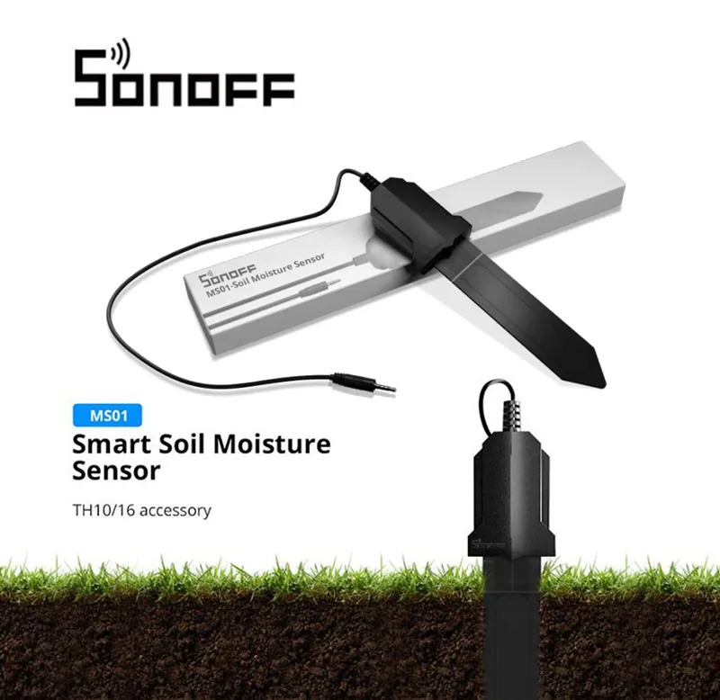 

SONOFF MS01 Smart Soil Moisture Sensor Waterproof Smart Home Soil Hygrometer Detection Humidity Work With SONOFF TH Elite/TH16