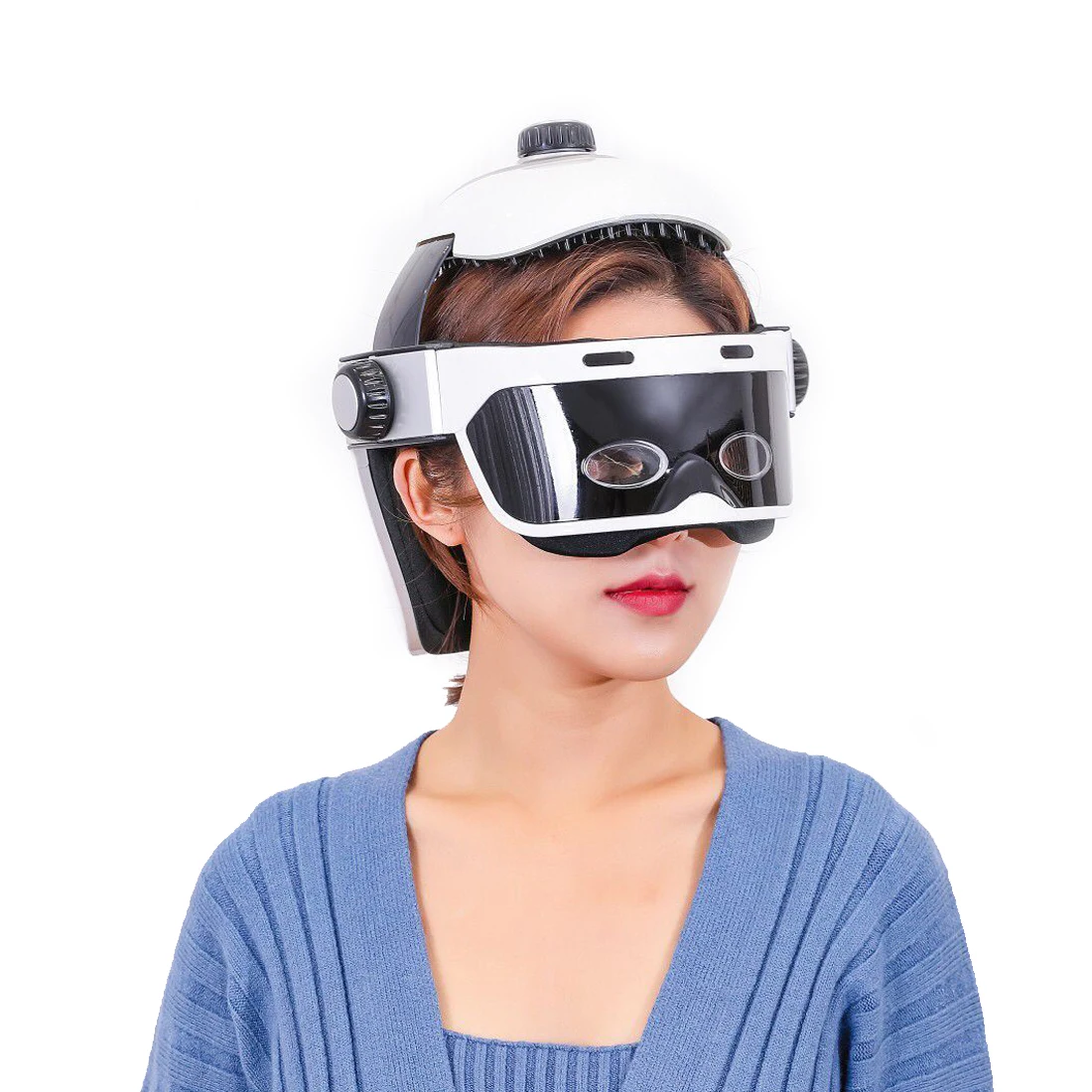 

Alwafore Electric Heating Head Massage Automatic Air Pressure Vibration Neck Massager Helmet Muscle Stimulator Health Care