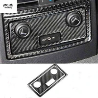 2pcslot epoxy glue real carbon fiber rear cigarette lighter decoration cover for 2005 2010 bmw e60 car accessories