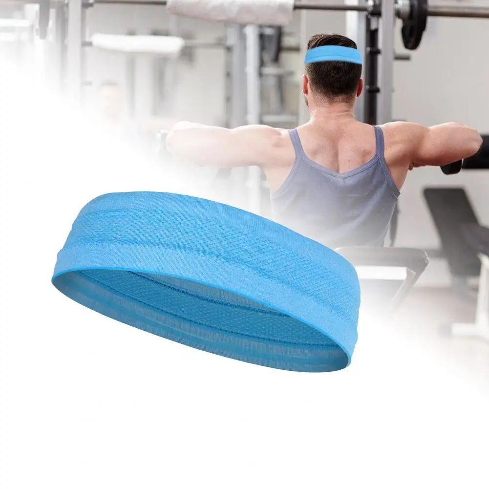 

Silicone Anti-perspirant Yoga Unisex Headband Sport Hair Band Compact Sweat Absorbption for Workout Exercise Running Basket