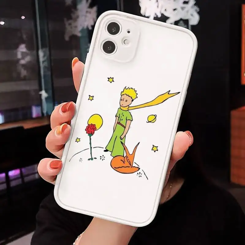 

Little Prince Phone Cases Matte transparent For White iPhone 12 Mini 11 Pro XR XS Max 7 8 Plus X Back Cover