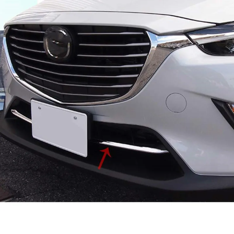 2 шт. для Mazda CX 3 2016 2017 передний бампер воздухозаборная решетка хромированная