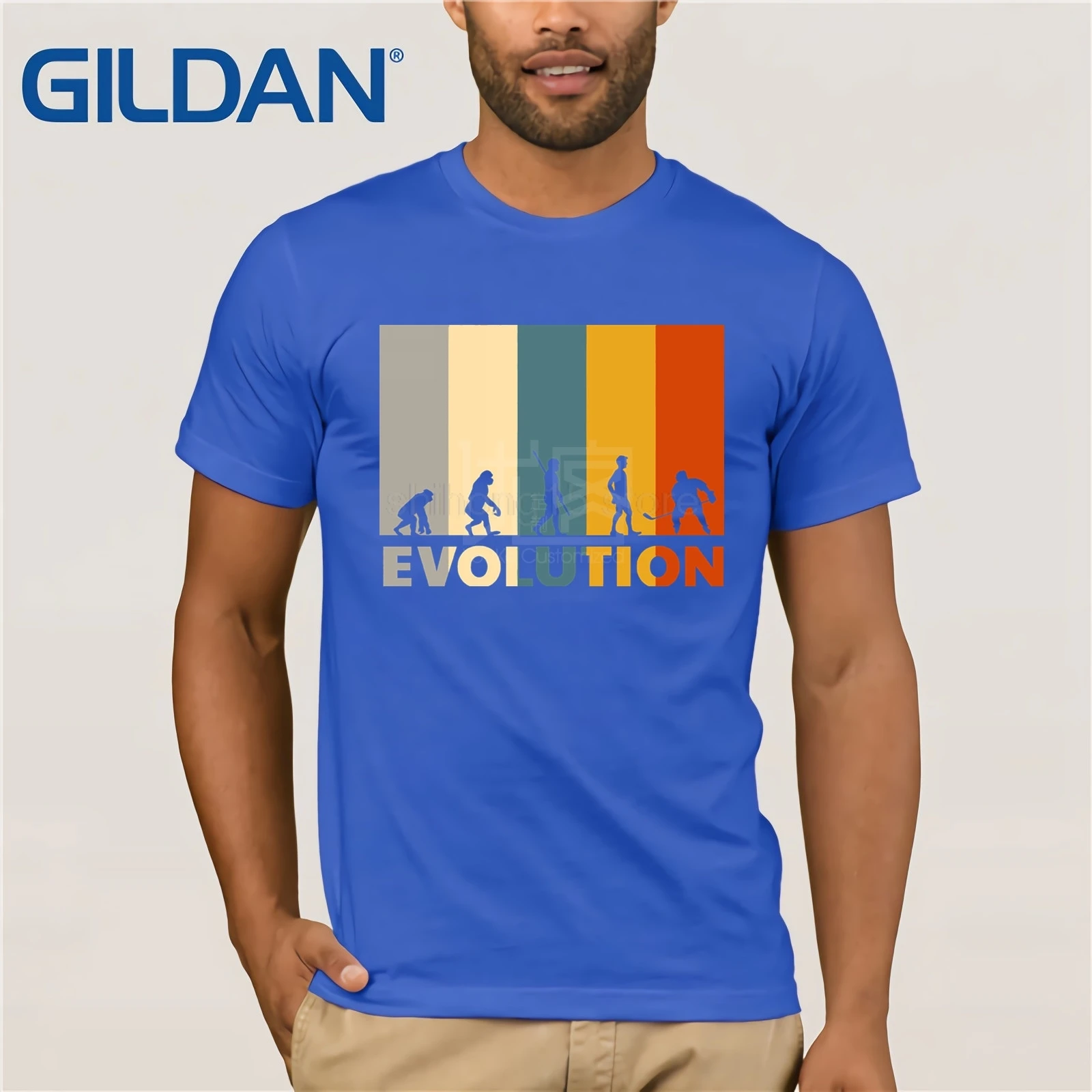 Mankind Evolution Ice Hockeyer футболка 80s Винтаж Ретро забавная одежда повседневные футболки