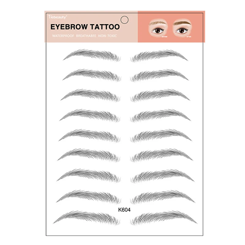 Magic Long Lasting Eyebrow Sticker Water Transfer Hair-like Authentic False Eyebrows Tattoo Stickers Waterproof Makeup Cosmetics | Красота и