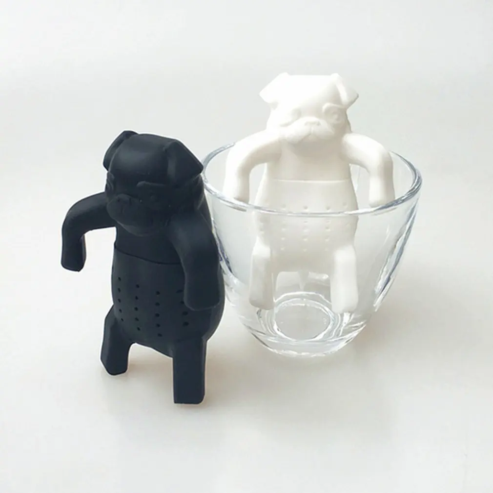 Собака мопс Форма Чай заварки с отрывными листами в гранулах фильтр для