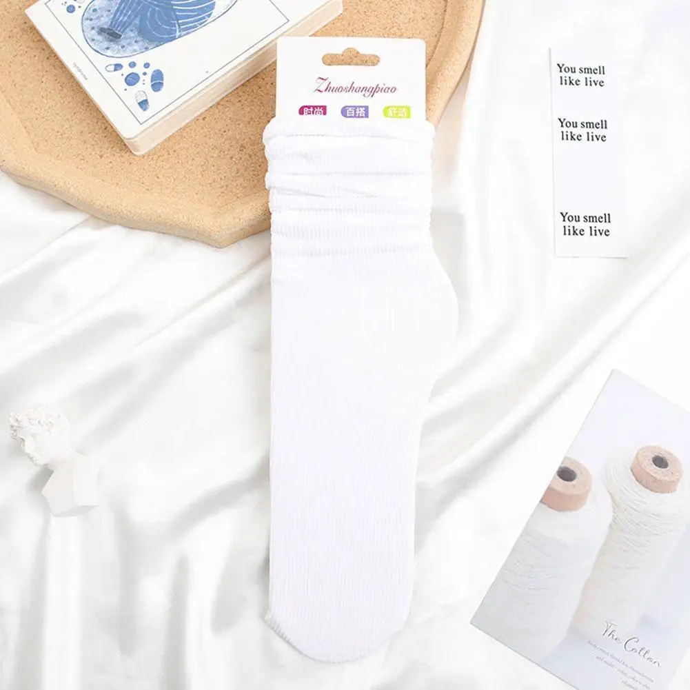 

Spring summer 8 candy color female socks velvet streetwear barrel long 60701 women hemming funny socks B1W9