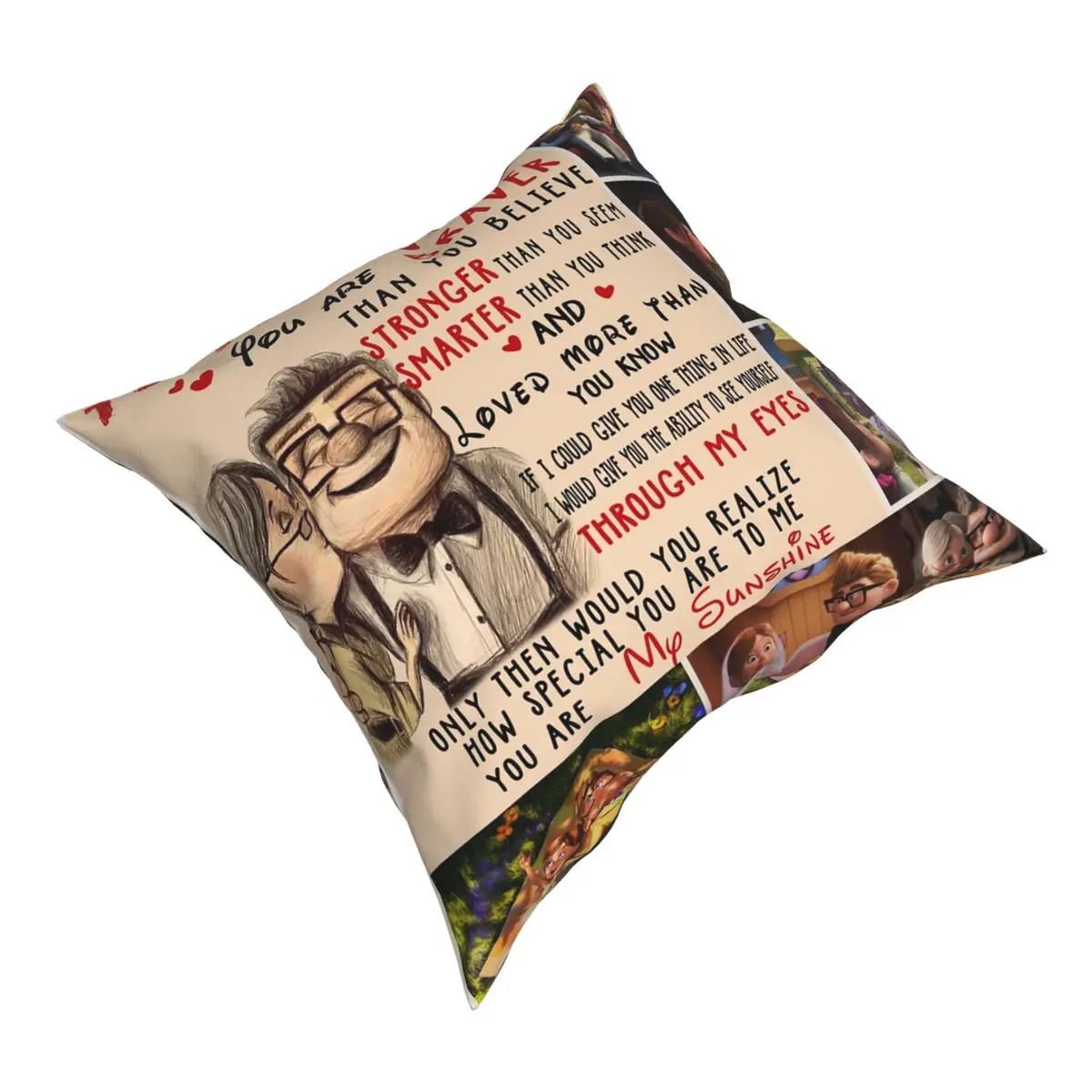 Квадратный Чехол-Подушка с узором Карла Элли-моей жене декоративный на молнии