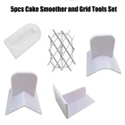 Инструменты для разглаживания торта, 5 шт., токарный инструмент для пиццы, сахара, для края торта, выравниватель, прямоугольный круглый кондитерский аксессуар для украшения