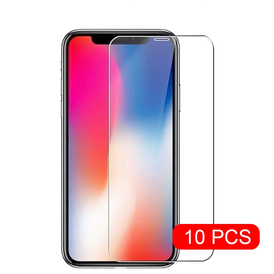 Закаленное стекло для iPhone X XS MAX XR 4 4s 5 5s SE 5c защитная пленка экрана 6 6s 7 8 Plus 11 12Pro