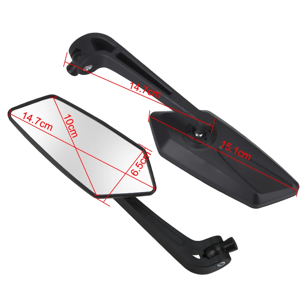 

Black Rear View Mirror Universal Adjustable Rear View Mirrors For Cafe Racer Side Mirrors Motorbike Moto Motorcycle Accessories