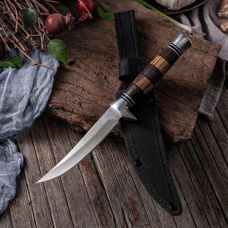 

Stainless Steel Outdoor Portable Multi-purpose Handcraft Fruit Knife Barbecue Meat Melon Vegetable Paring Knives Butcher Tool