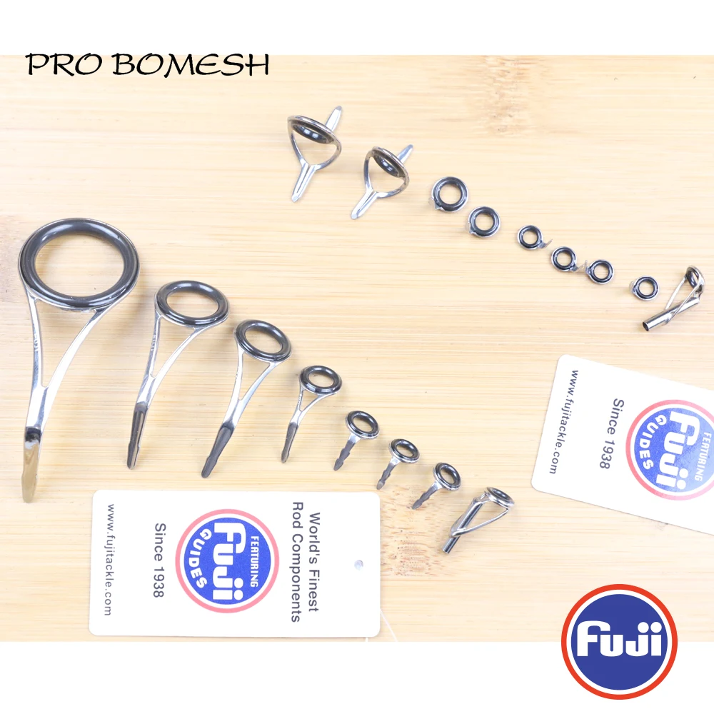 PRO BOMESH FUJI Guide и Топ 8 шт. набор YOG LOG Guide FOT Топ спиннинговая направляющая набор стержень строительный компонент ремонт Удочка DIY аксессуар