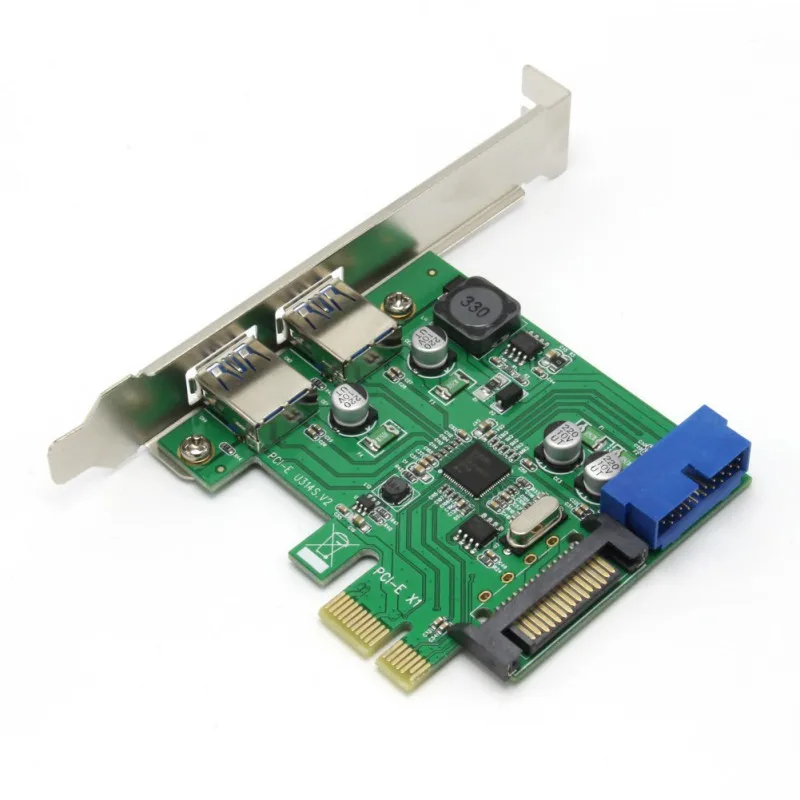 2 порта USB3.0 PCIe плата расширения рабочего стола спереди 19/20PIN интерфейс для Windows