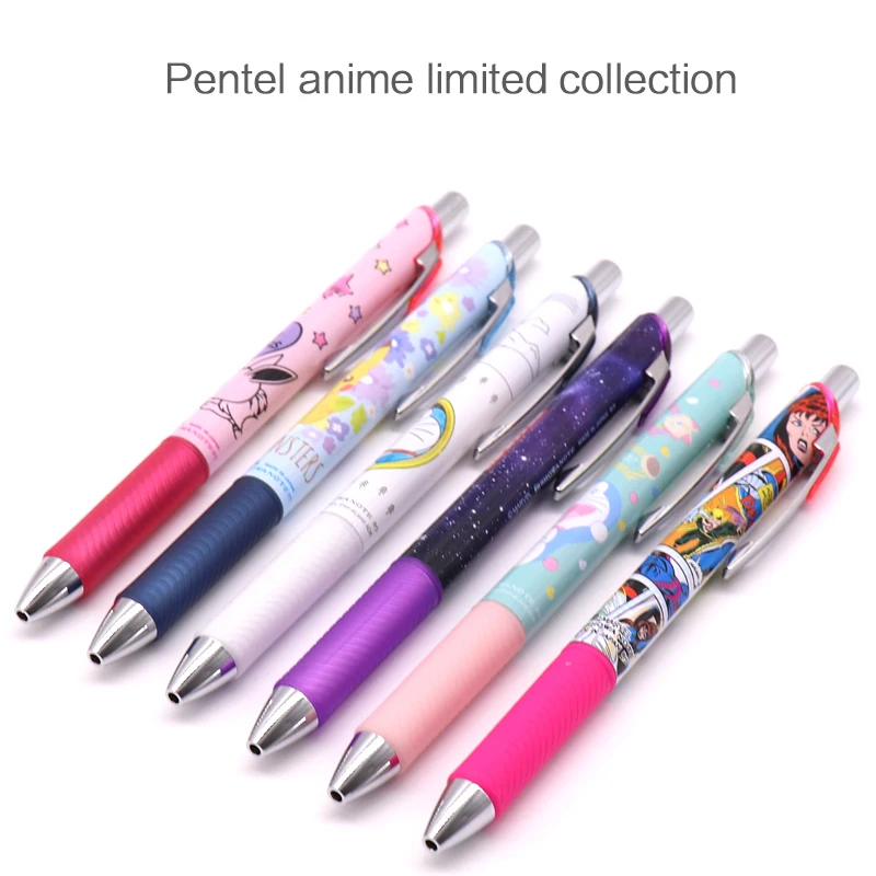 1 шт. Marvel лимит Япония Pentel гелевая ручка 0,5 мм прозрачная Выдвижная быстрая ручка с черными чернилами BLN75TL школьная офисная поставка