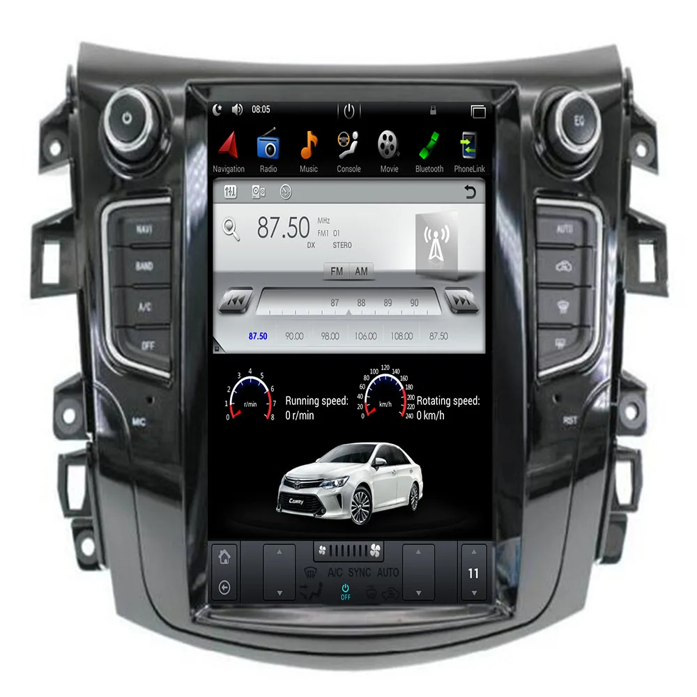 Tesla стиль 10 4 дюймов Автомобильный GPS навигатор для NISSAN NP300 Navara 2014 + 2 din в автомобиле