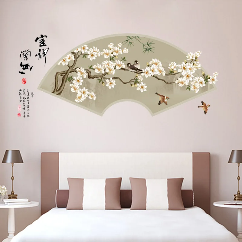 

Creative Chinese Style Wall Stickers Living Room Study Bedroom Decor Landscape Painting Room Backdrop Decoration Home Murals