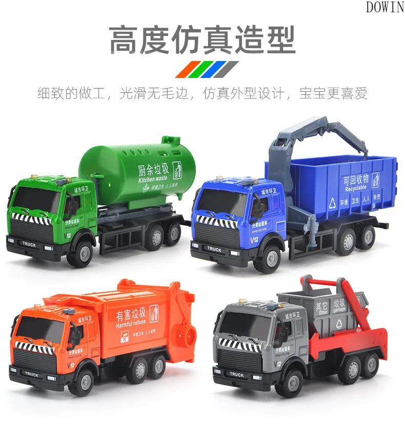 Детский грузовик мусоровоз игрушка для мальчика имитация инерции Инженерная