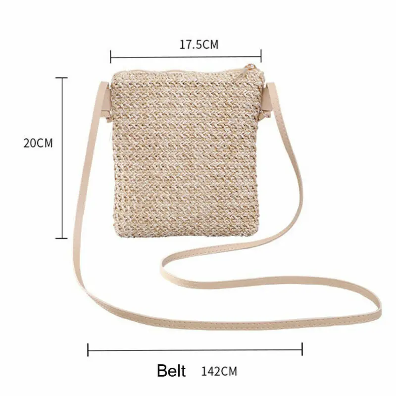 Плетеная мини сумка тоут для женщин пляжная соломенная сумочка ручной работы