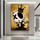 Живопись мультяшный Кот на холсте роспись на холсте Искусство Животные плакаты картины для европейского классического декора комнаты