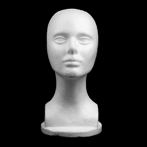 Голова манекена 12 дюймов, женский манекен из пенопласта, Искусственные парики из пенопласта, очки для волос, белая