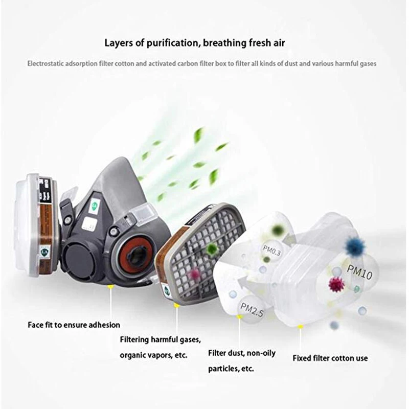 7 в 1 противогаз химический респиратор защитная маска промышленный Краски спрей