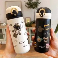 raccoonthermos mug portable cute insulated cup stainless steel vacuum flask thermal bottle tumbler thermocup cute water bottle