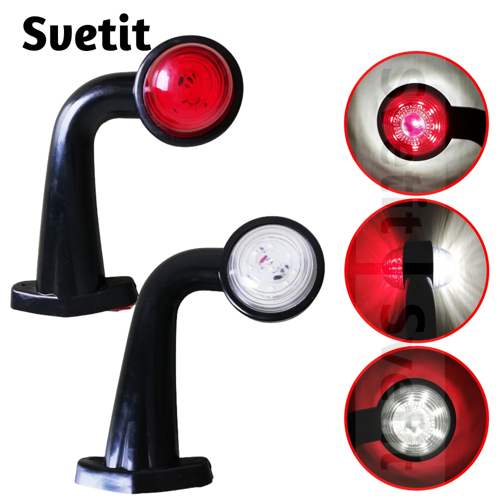 

2 шт., боковые габаритные огни для грузовиков, прицепов, 12 В, 24 В