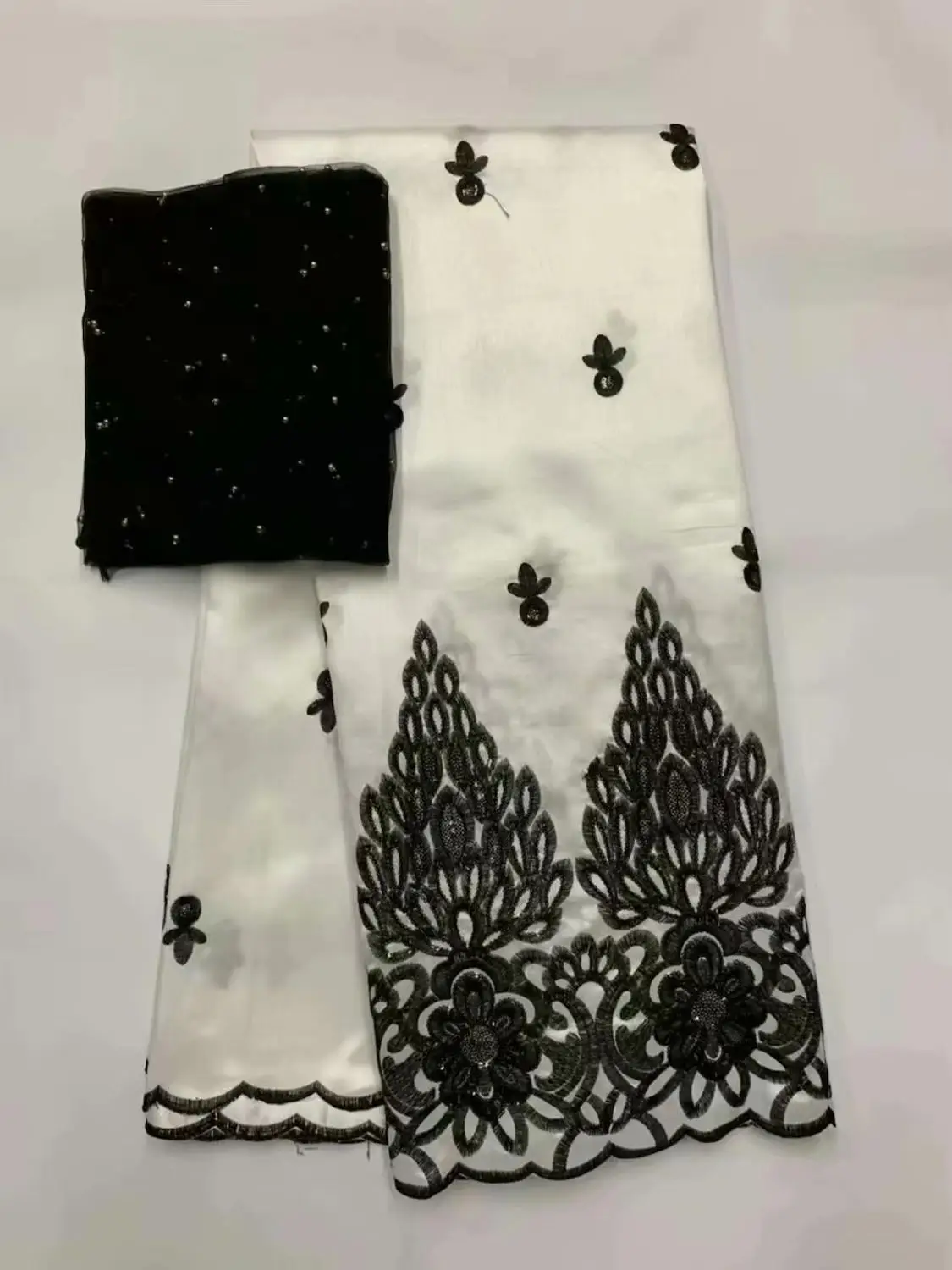 Кружевная ткань с блестками для свадебных торжеств 5 + 2 ярда|Кружево| |